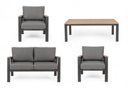 Belmar garden lounge set natural - anthracite