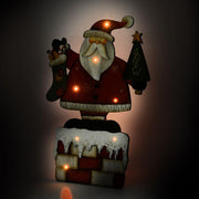 Santa claus wood with 7 led cm28x3h43