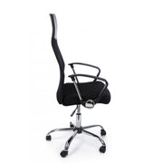 Dakar faux leather office armchair with black armrests