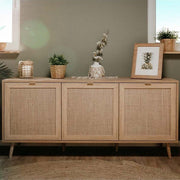 Bali 51A sideboard 3 wicker effect doors