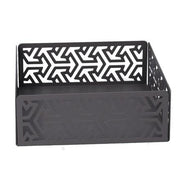 Square dark gray arrows metal napkin holder cm16,5x16,5x6