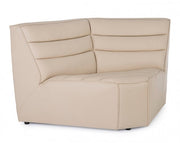 Beige corner armchair in design style wood