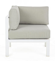 Marinel white garden corner armchair