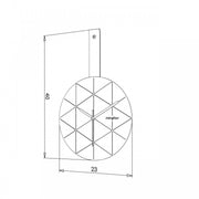 Modern design wall clock 23x40 cm h