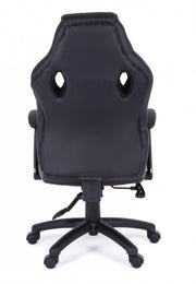 Office armchair with black leatherette Spider armrests