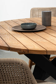 Brandon FSC Wood Table for Outdoor diam. 150 cm x h77.5