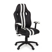 Office armchair with white leatherette Spider armrests