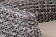 Amalia gray poly rattan lounge with cushions