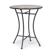 NAXOS steel table with ceramic top 60d cm