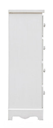 Bedroom chest of drawers in MDF with four drawers Bianca BLANC 31,5x26x h80 cm