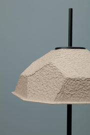 Table lamp lampshade in dove gray recycled cardboard D37xD37x60h cm