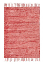 Coral Red Ethnic Style Viscose Rug BELIZE 140x200 cm