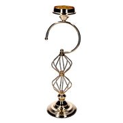 Gold metal candle holder cm16x15h49