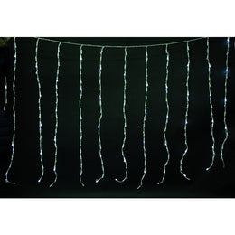 Curtain 144 LED White rain effect 300x 90 cm