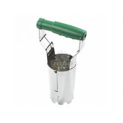 Steel bulb planter with automatic emptying