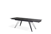 Tavolo allungabile nero opaco 90 cm x 160-240  cm cm H. 76 cm