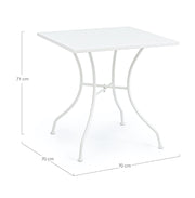 KELSIE WHITE TABLE 70X70