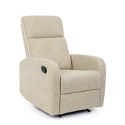 Iris beige fabric manual recliner armchair