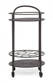 Trolley for bottles in Anthracite Gray steel