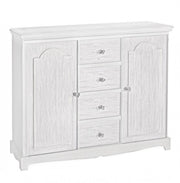 Sideboard in MDF two doors four drawers Bianca BLANC 100x40x h80 cm