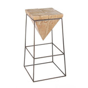 Prismy industrial bar wooden stool cm 70 h