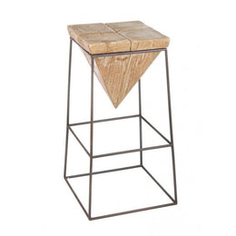 Prismy industrial bar wooden stool cm 70 h