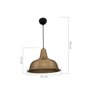 Tampa ASZ1343 pendant lamp with bronze diffuser