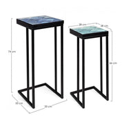 Set of modern coffee tables industrial furniture 2 pcs