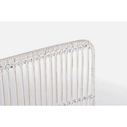 Contemporary style chair in steel and kubu White LUCILA 45x55x h85 cm