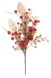 12x Luxor Gold C-Apple Branch H45cm