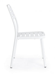Lennie white aluminum chairs
