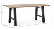 Tavolo Fred Nero 180X90  BZ