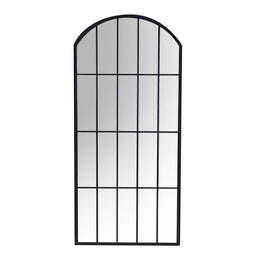 Black metal mirror cm64x2h139