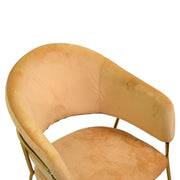 Rotterdam ocher velvet armchair