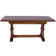 Extendable rectangular solid wood table in walnut color 85x180 - 360xh79 cm