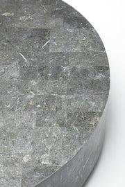 Modern gray stone coffee table cm 85 x 85 x h 28
