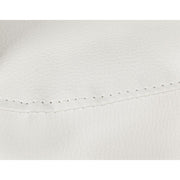 Leatherette armchair with removable pouf White RITA 64,5x 59,5x h78 cm