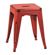 Red bristol iron stool cm39x39h45