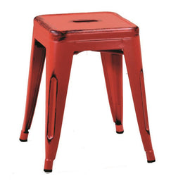 Red bristol iron stool cm39x39h45