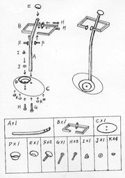 Chromed steel umbrella stand 2 armscm28x20h65