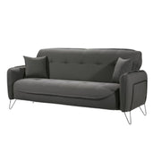 Three seater sofa bed in CROWN Gray fabric 215x94x h98 cm