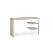Bilbao wood and tempered glass desk 120x50x76h cm
