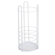 Round white metal umbrella stand cmø26xh60x26