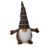 Brown fabric gnome 20,5x20h45 cm