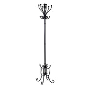 Black metal coat stand cmø34h180