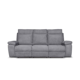Milano 3 seater sofa 2 manual recliners gray
