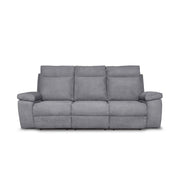 Milano 3 seater sofa 2 manual recliners gray