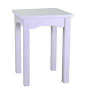 Nantes white wooden rectangular display table