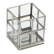 Silver candle holder cm10x10h12 16 glasses