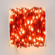 500 MicroLED chain Coil 25m red metal cable